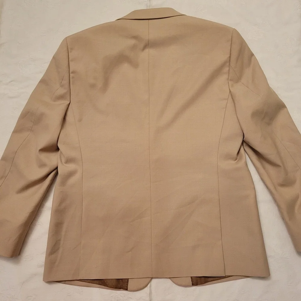 Mantoni 40S Blazer Tan Wool 2 Button Academia Preppy Unstructured Professional
